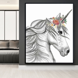 Framed 48 x 60 - Magic unicorn