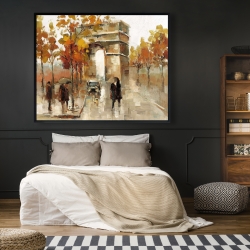 Framed 48 x 60 - Arc de triomphe in autumn