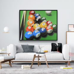 Encadré 48 x 60 - Table de billard avec formation de balle
