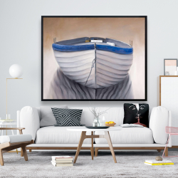 Framed 48 x 60 - Canoe boat