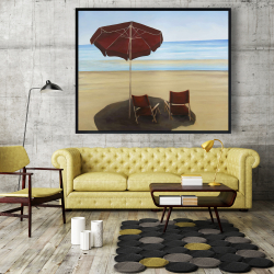 Framed 48 x 60 - Relax at the beach