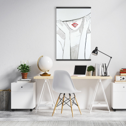 Magnétique 20 x 30 - Femme avec grand chapeau