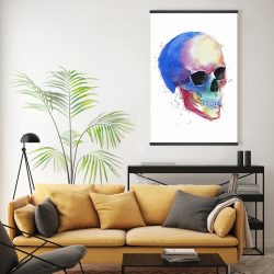 Magnetic 20 x 30 - Watercolor colorful skull profile
