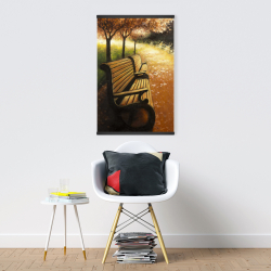 Magnétique 20 x 30 - Banc de parc par une journée d'automne