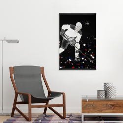 Magnetic 20 x 30 - Hockey player ready for action