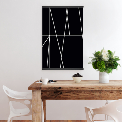 Magnetic 20 x 30 - White stripes on black background