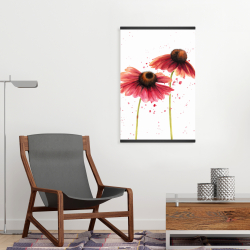 Magnetic 20 x 30 - Two pink daisies