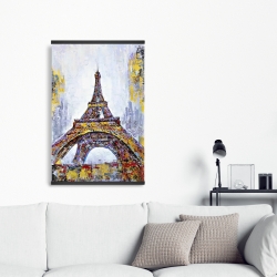 Magnetic 20 x 30 - Abstract paint splash eiffel tower