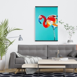 Magnetic 20 x 30 - Abstract flamingo