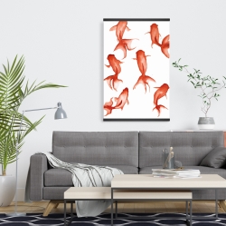 Magnétique 20 x 30 - Petits poissons rouge