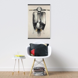 Magnetic 20 x 30 - Small black moped