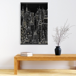 Magnétique 20 x 30 - Tours d'une ville illustrative