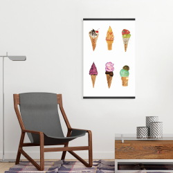 Magnetic 20 x 30 - Ice cream cones