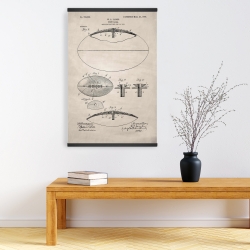Magnetic 20 x 30 - Beige blueprint of a foot ball