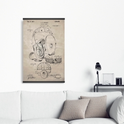 Magnétique 20 x 30 - Plan casque de football beige