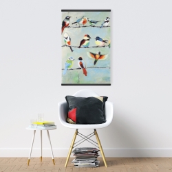 Magnetic 20 x 30 - Small abstract colorful birds