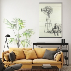 Magnetic 20 x 30 - Vintage old texas windmill