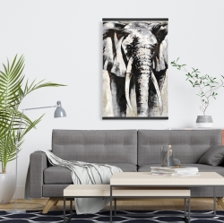 Magnetic 20 x 30 - Grayscale elephant