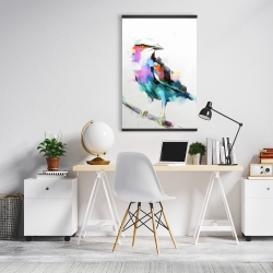Magnetic 20 x 30 - Colorful abstract bird on a branch