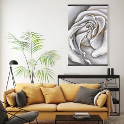 Magnétique 20 x 30 - Centre d'une rose blanche
