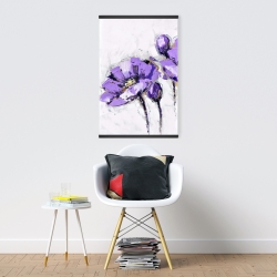 Magnétique 20 x 30 - Fleurs mauves abstraites