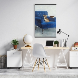 Magnetic 20 x 30 - Chihuahua on a blue armchair