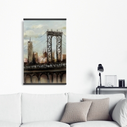 Magnétique 20 x 30 - Pont de ville par un jour gris