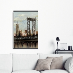 Magnetic 20 x 30 - City bridge by a cloudy day