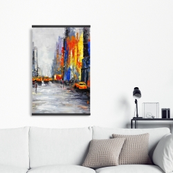 Magnetic 20 x 30 - Color spotted street with taxis