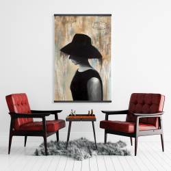 Magnetic 28 x 42 - Audrey hepburn with a big hat