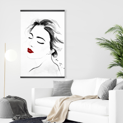 Magnétique 28 x 42 - Portrait de dame sereine en noir