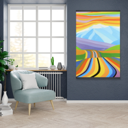 Magnetic 28 x 42 - Mountain road multicolored