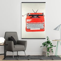 Magnetic 28 x 42 - Red typewritter machine