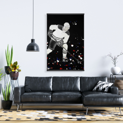 Magnetic 28 x 42 - Hockey player ready for action