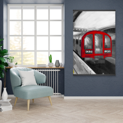 Magnétique 28 x 42 - Attente du métro