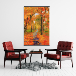 Magnetic 28 x 42 - Autumn trail in the forest