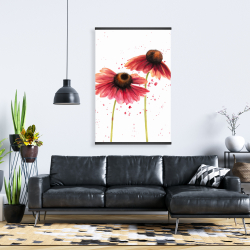 Magnetic 28 x 42 - Two pink daisies
