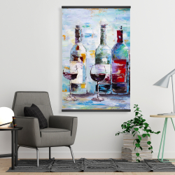 Magnetic 28 x 42 - Four bottles of wine