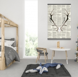 Magnetic 28 x 42 - Deer horns on newspaper