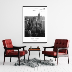 Magnétique 28 x 42 - Ville de new york au couché du soleil