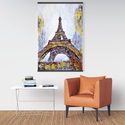 Magnetic 28 x 42 - Abstract paint splash eiffel tower