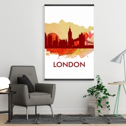 Magnétique 28 x 42 - Silhouette en éclats de peinture de londre