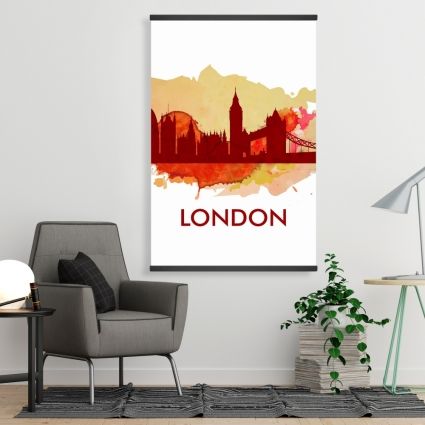 Silhouette en éclats de peinture de londre
