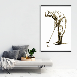 Magnetic 28 x 42 - Illustration of a concentrated golfer