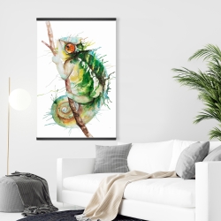 Magnétique 28 x 42 - Caméléon en aquarelle