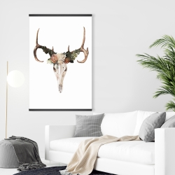 Magnetic 28 x 42 - Deer skull with roses