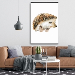 Magnétique 28 x 42 - Hérisson à l'aquarelle