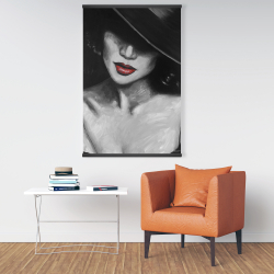 Magnetic 28 x 42 - Mysterious red lips lady