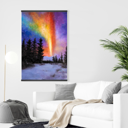 Magnetic 28 x 42 - Aurora borealis in the forest