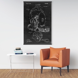 Magnétique 28 x 42 - Schéma noir d'un casque de football